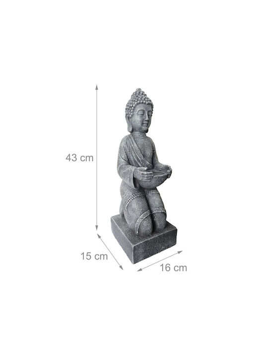 Relaxdays Dekorative Buddha Figur aus Polyresin 43x16x15cm