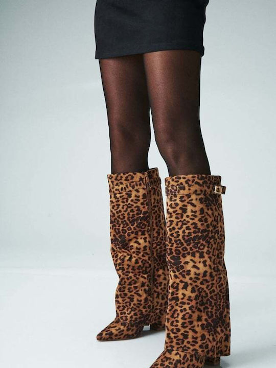 Suede Women's Boots Leopard
