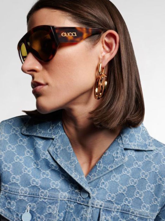 Gucci Sunglasses Brown with Horn-Rimmed Frame Gucci Sunglasses Brown with Horn-Rimmed Frame