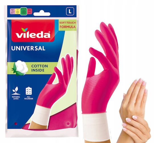 Vileda Звено Ръкавици За Почистване Universal Латекс Large
