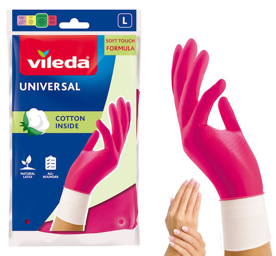 Vileda Звено Ръкавици За Почистване Universal Латекс Large