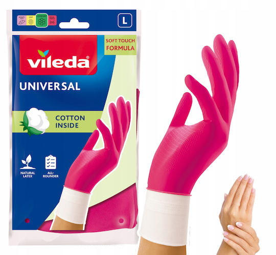 Vileda Звено Ръкавици За Почистване Universal Латекс Large