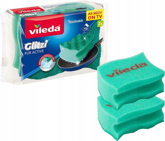 Vileda Pur Active Shaped Sponge 2 Pcs