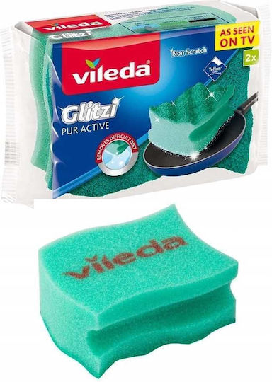 Vileda Pur Active Shaped Sponge 2 Pcs