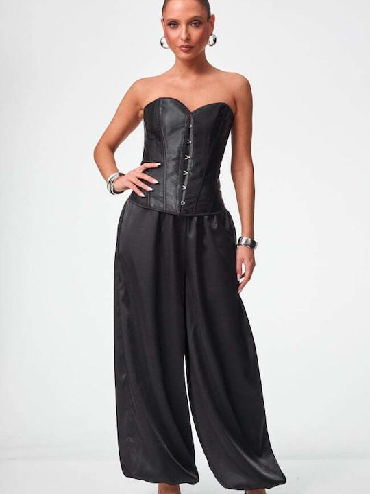 Women's Top Corset Strapless Black