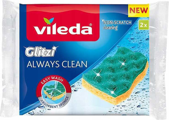 Vileda Glitzi Always Clean Viscose Sponge 2 Pcs