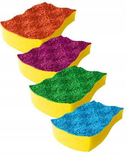 Vileda Pur Active Colors Sponge 4 Pcs