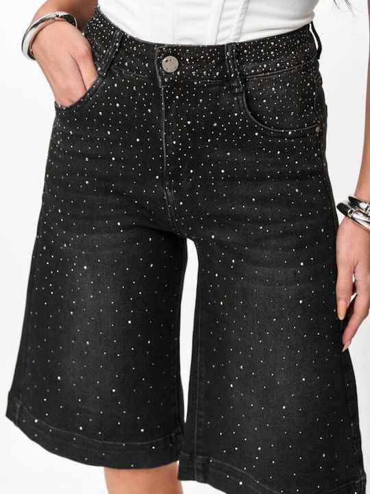 Women's Jean Bermudas Black
