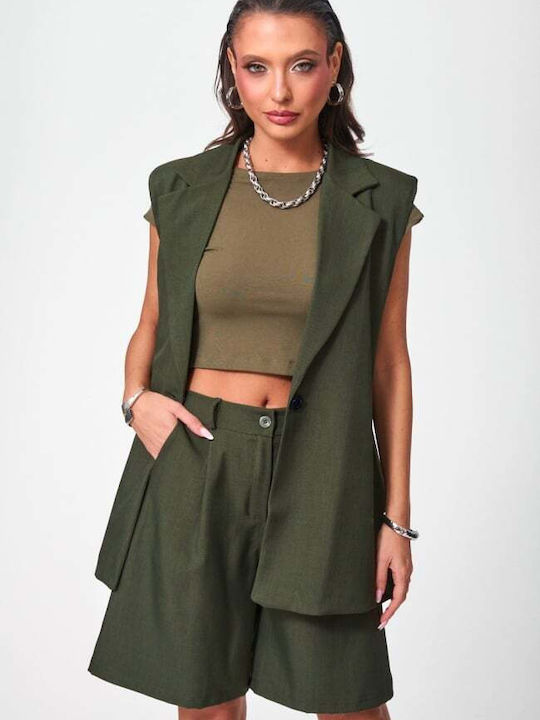 Women's Set with Khaki Bermudas