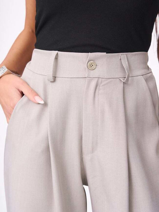 Women's Beige Dark Set with Trousers