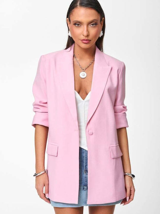 Decoro Γυναικείο Σακάκι Ροζ