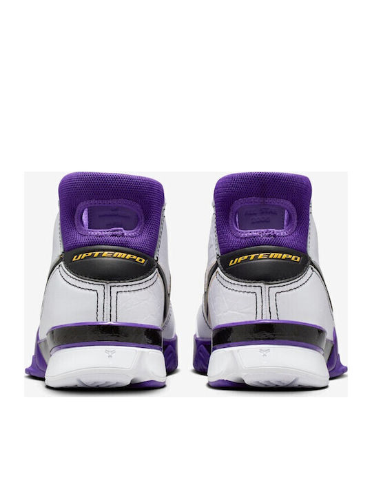Kobe 1 Protro 81 Points High Basketball Shoes White Black Court Purple