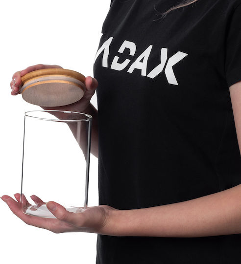 Kadax Set 3Stücke Lebensmittelgläser Allgemeine Verwendung mit Glasdeckel Transparent 1040ml