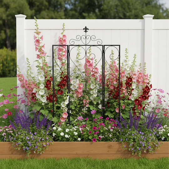 Garten-Spalier in Schwarz Farbe 20x20x112cm