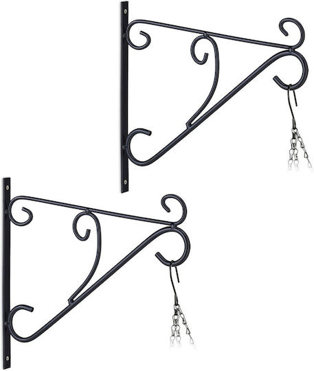 Relaxdays Black Plant Stand 28x30cm