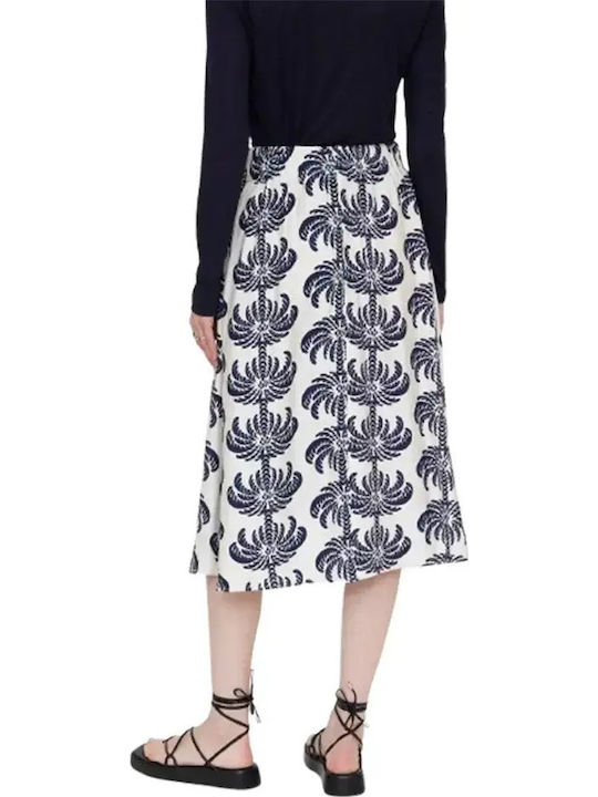 Fustă Midi Palms Spring Print