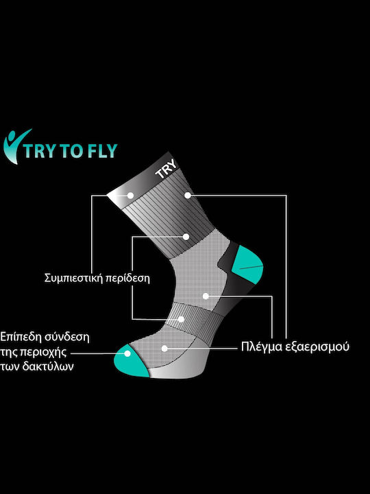 Try to Fly Șosete Pentru Bărbați Coral Fosforescent Roz