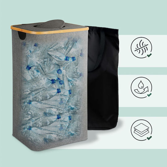 Relaxdays Coș De Gunoi Din Plastic Pentru Reciclare 100 L Bej