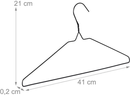 Relaxdays Clothes Hanger Black 10049795 48 Pieces
