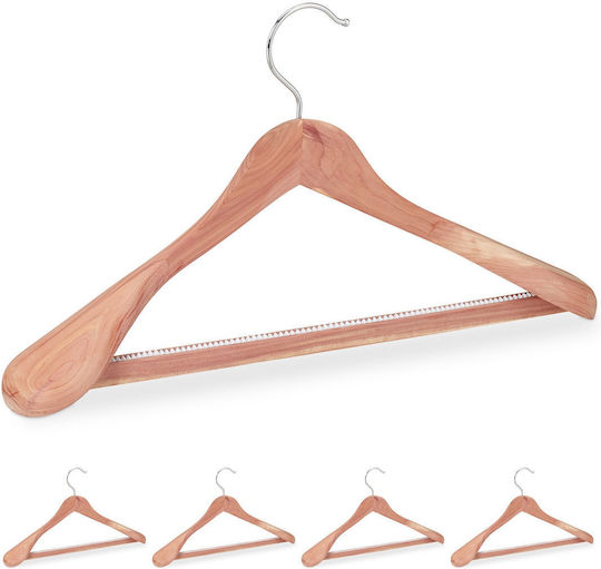 Relaxdays Clothes Hanger Brown 10029414 5 Pieces