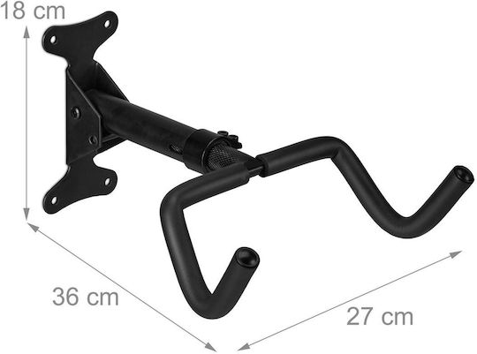 Relaxdays Bicycle Storage Stand Black 18x36x27 Cm 30 Kg Capacity Foldable