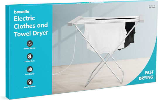Folding Heated Floor Clothes Drying Rack Plastic 100W 94x50cm