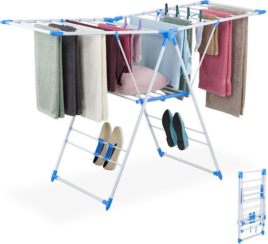 Relaxdays Folding Floor Clothes Drying Rack 99x61cm