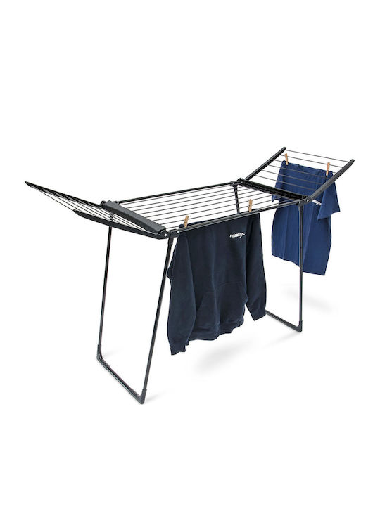 Relaxdays Uscător De Rufe Pliabil De Pardoseală Din Oțel Inoxidabil 104x54.5cm