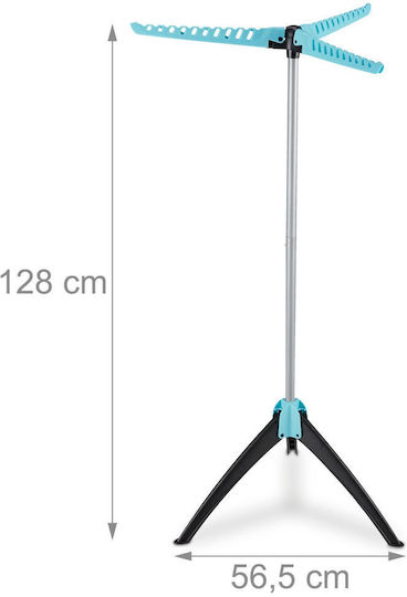 Relaxdays Πτυσσόμενη Απλώστρα Δαπέδου Πλαστική 128x56.5cm