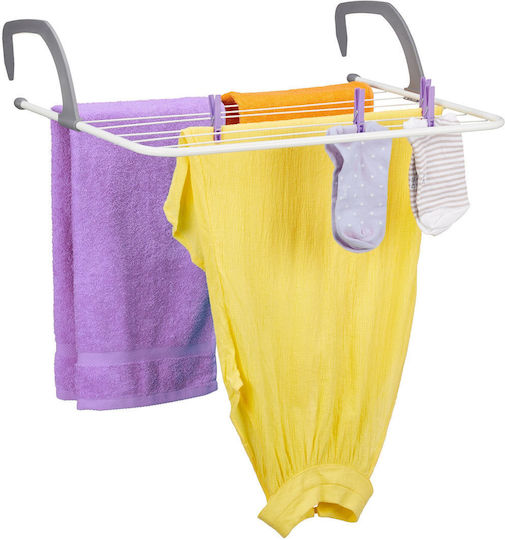 Relaxdays Folding Hanging Clothes Drying Rack Made of Stainless Steel with 4m Hanging Length