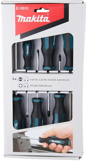 Makita Set 6 Șurubelnițe Magnetice