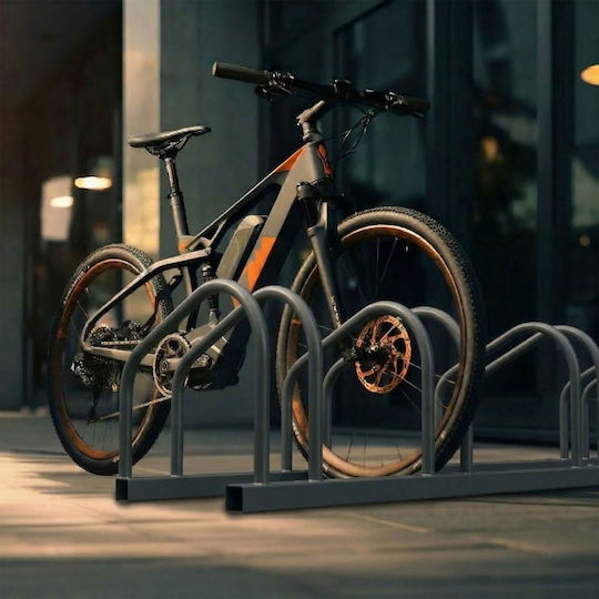 Relaxdays Bară De Parcare Pentru Biciclete Cu 6 Compartimente