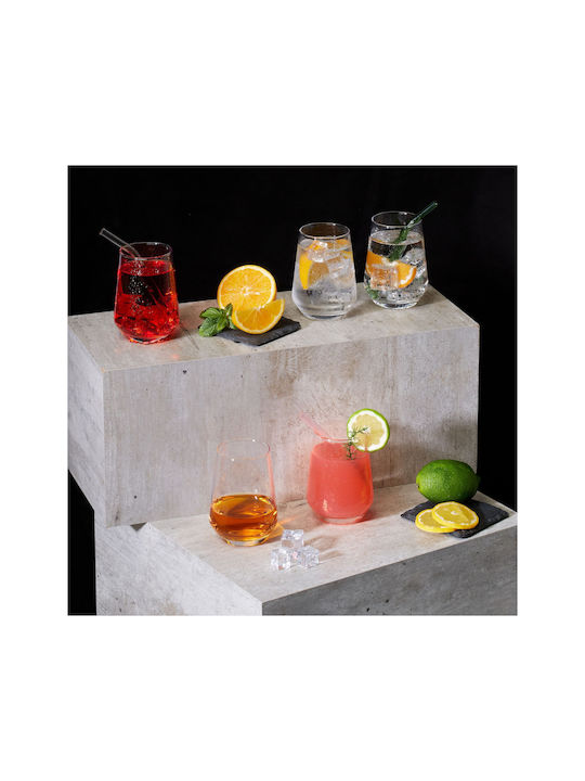 Relaxdays Set Pahare Din Sticlă 390ml 6 Bucăți