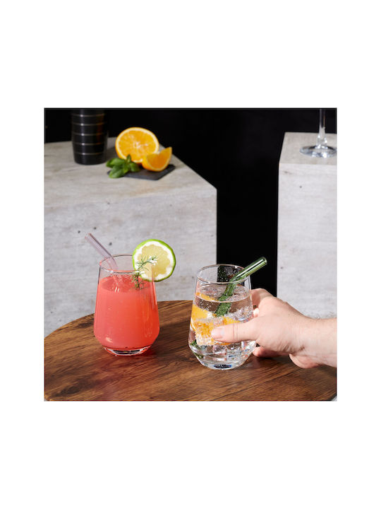 Relaxdays Set Pahare Din Sticlă 390ml 6 Bucăți