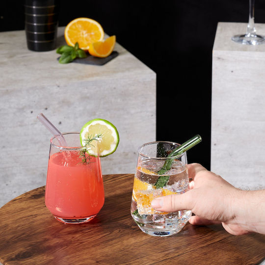 Relaxdays Set Pahare Pentru Apă Cocteiluri Din Sticlă 390ml 6 Bucăți