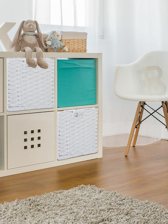 Relaxdays Πλαστικό Κουτί Αποθήκευσης Λευκό 31x32x30cm 4τμχ