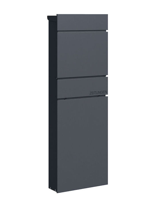 Relaxdays Briefkasten Für Draußen Inox In Grau Farbe