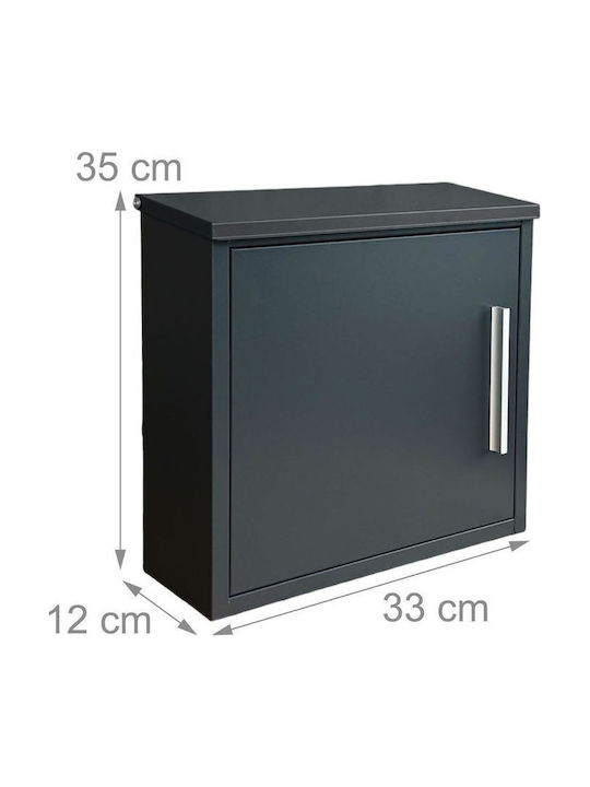 Relaxdays Cutie Poștală Pentru Exterior Metalică Neagră 35x33x12cm