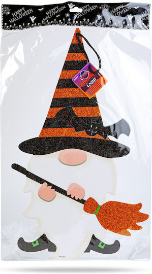 Halloween Hanging Elf Decoration Foam 44x26 Cm Bright Orange Black