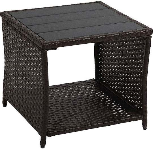 Garten- und Terrassentisch 40x45x45 Braune/Schwarze Farbe