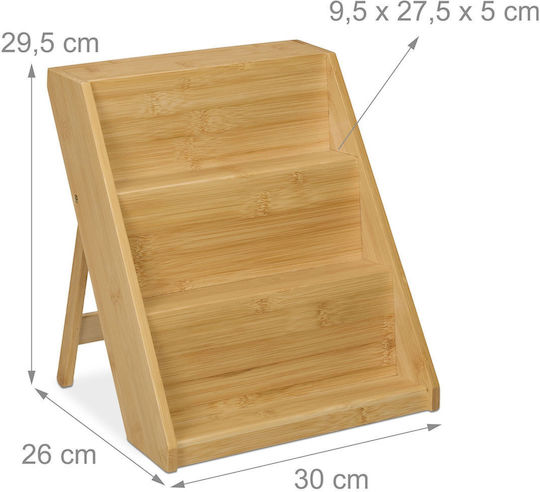 Relaxdays Gewürzorganisator aus Bamboo Beige