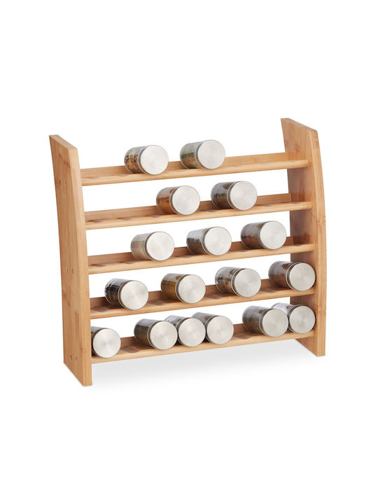 Relaxdays Rack Οργανωτής Μπαχαρικών από Μπαμπού Μπεζ Relaxdays Rack Οργανωτής Μπαχαρικών από Μπαμπού Μπεζ