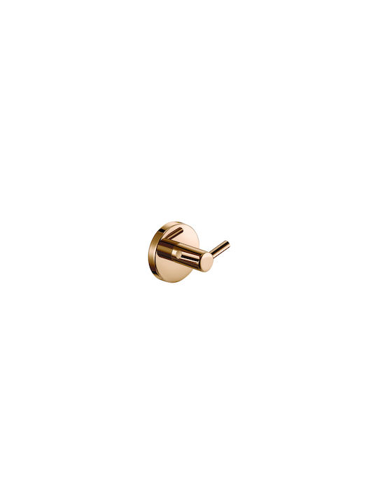Sanco Ergon Doppelter Badezimmerhaken mit Schrauben 4.5x5.5cm Bronze