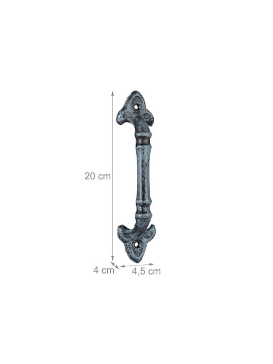 Relaxdays Furniture Handle Made of Metallic Gray 10032101_111 2 Pieces