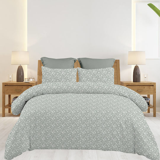 Astron Italy Emily Super-Double Bed Sheets Set 4 Pieces 245x260 cm Gray