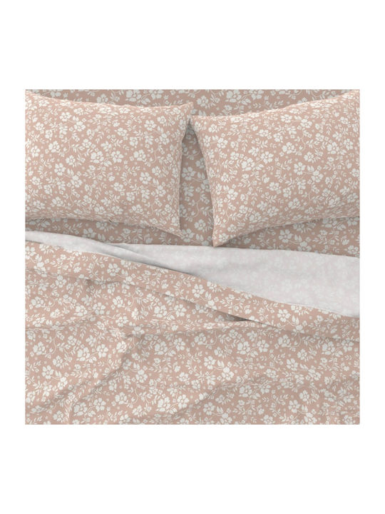 Astron Italy Emily King Size Bed Sheets Set With Rubber Hugger 245x260cm Chocolat 4 Pieces