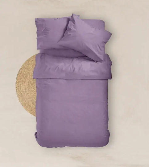Borea Solid Single Bed Sheet With Rubber Hugger 100x200+25cm Burgundy
