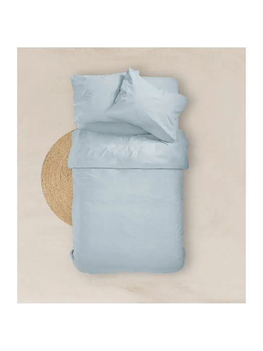 Borea Solid Single Bed Sheet With Rubber Hugger 100x200+25cm Lilac