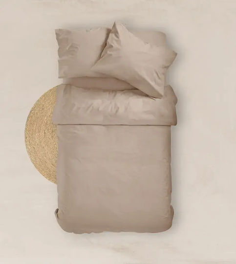 Borea Solid Bed Sheet Single With Rubber Hugger 100x200+25cm White