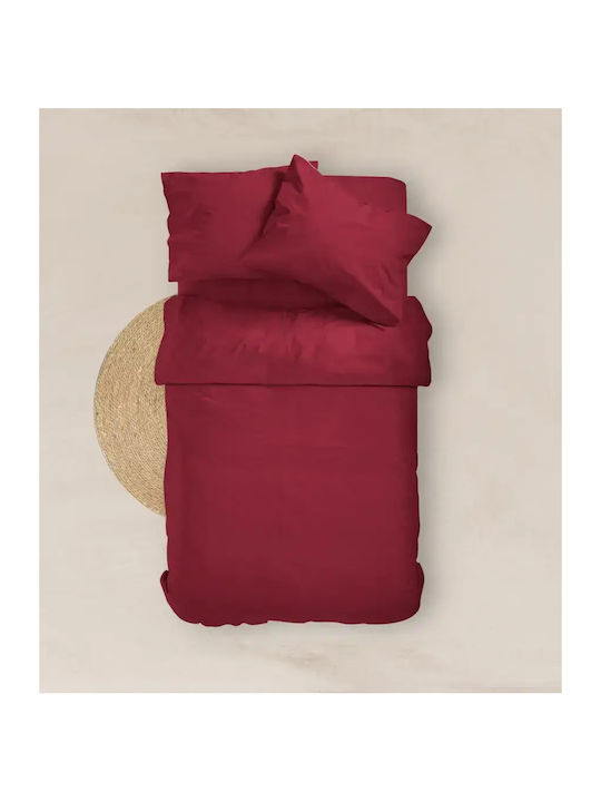 Borea Solid Bed Sheet Single With Rubber Hugger 100x200+25cm White